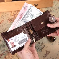 Cobbler Legend Black Cow Genuine Leather Men Wallets Short 100% Top Quality Fashion High Quality Coin Purse 2019 Original Brand 2