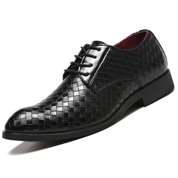 

Mazefeng Brand Mens Whole Cut Brown Oxfords Genuine Leather Classic Lace Up Wedding Party Men Black Dress Shoes Brogue Carved 48