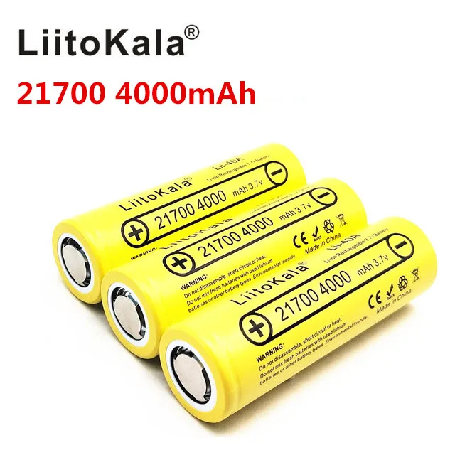 Аккумулятор LiitoKala 21700 оригинальный 4000 мАч 40 А 2 шт.|Перезаряжаемые батареи| |