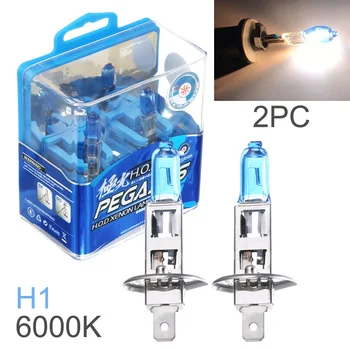 

2Pcs/Lot H1 100W White Light Super Bright Car HOD Xenon Halogen Lamp Auto Front Headlight Fog Bulb
