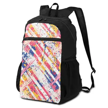 

OLN Wild Crossing Brushstrokes Stripes Rainproof Ultralight Foldable Lightweight Packable Backpack for Women Men Travel Hiking