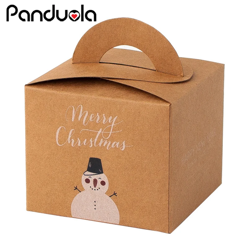 3 шт в форме дома рождественские конфеты подарочные пакеты с веревками Рождественская елка печенья сумки Счастливого Рождества упаковочные коробки для гостей вечерние Декор