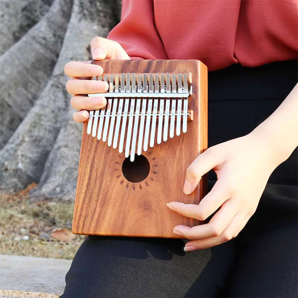 Kalimba 17 клавиш портативный большой палец пианино Mbira Sanza корпус из красного дерева металлической руды зубья с инструкцией и мелодия молоток пианино# Y2