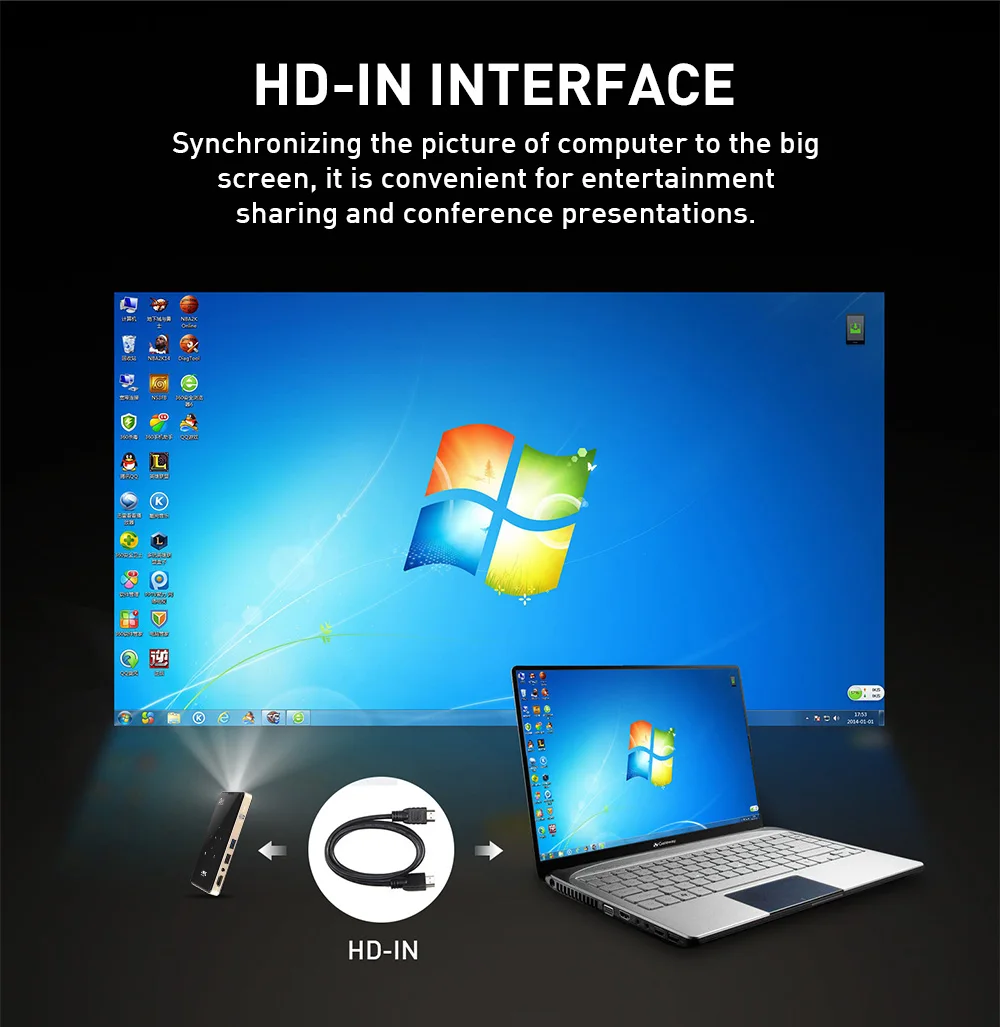 Мини проектор ALSTON P09 портативный DLP Android для домашнего кинотеатра HDMI поддержка