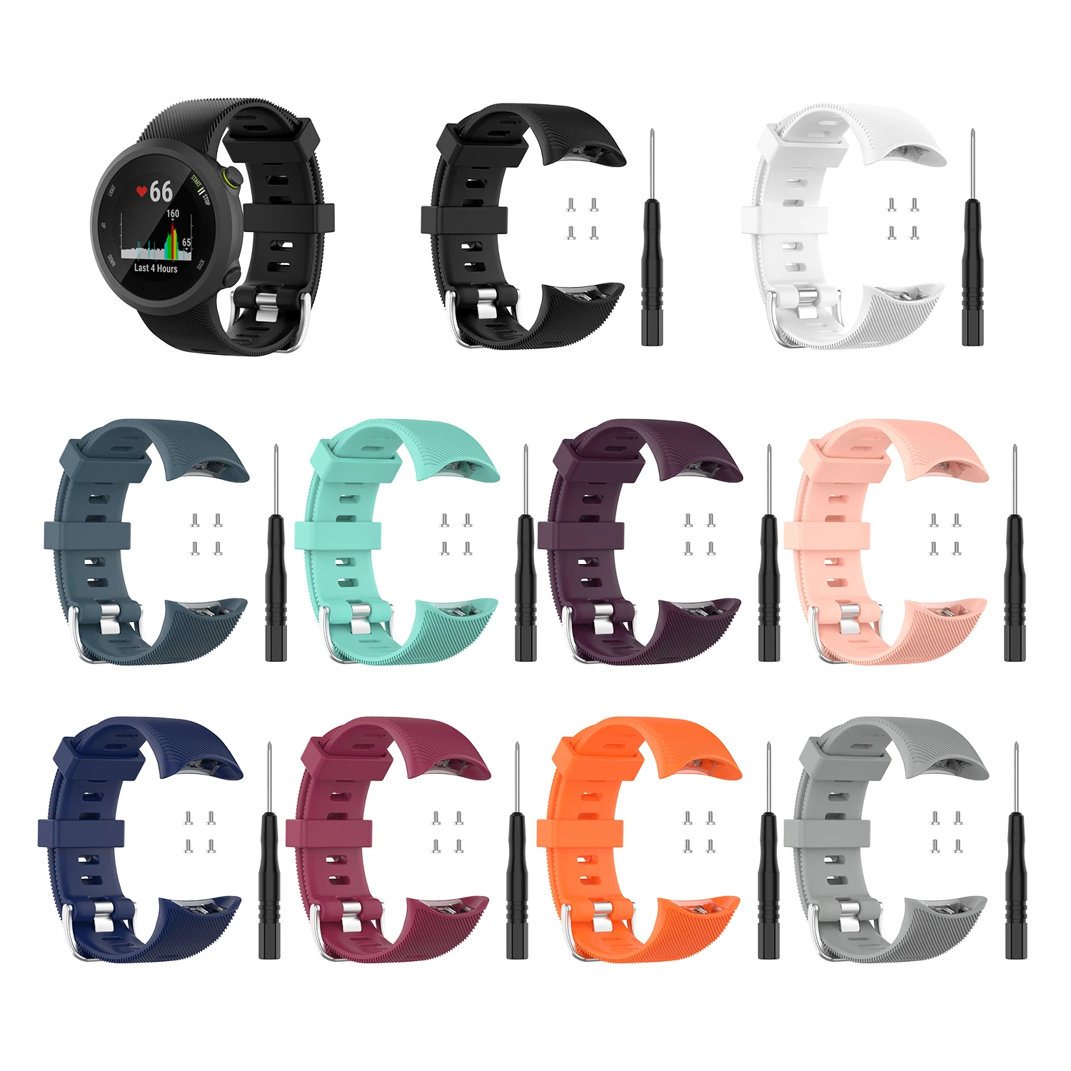 Silicone Originale Per Garmin Forerunner 45S fasce di sport braccialetto  cinturino di Ricambio per Garmin Forerunner 45 smart cinturino - AliExpress  Watches