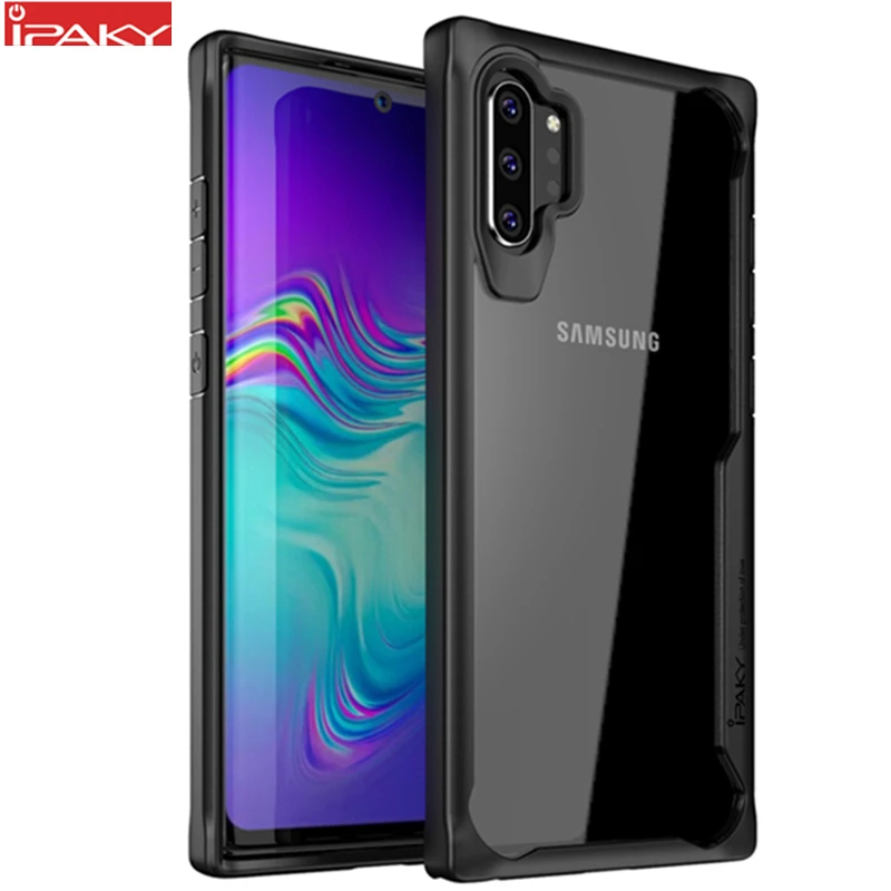

For Samsung Note 10 9 Case iPaky Note 10 Plus Silicone Acrylic Hybrid Shockproof Transparent Case Samsung Galaxy Note 10+ 9 Case