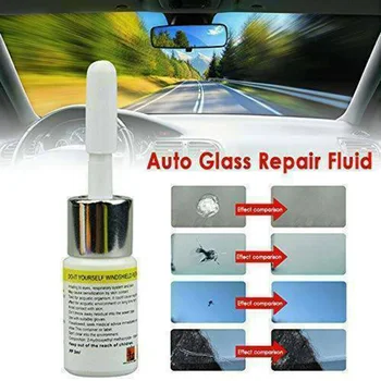 

Fluid Repair Fluid Kit Set Window Crack Chip Tool Car Auto Glass Repair