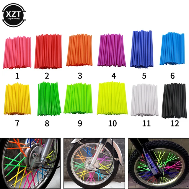 Motorrad Rad Speichen Schutz Wraps Felgen Haut Trim Abdeckungen Rohr Für  Motocross Fahrrad Bike Coole Zubehör Farbe Speichen Hülse Von 7,97 €