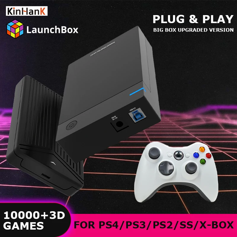 Launchbox 4T/8T/12T Portable External Game HDD With 45000+ Games Bigbox