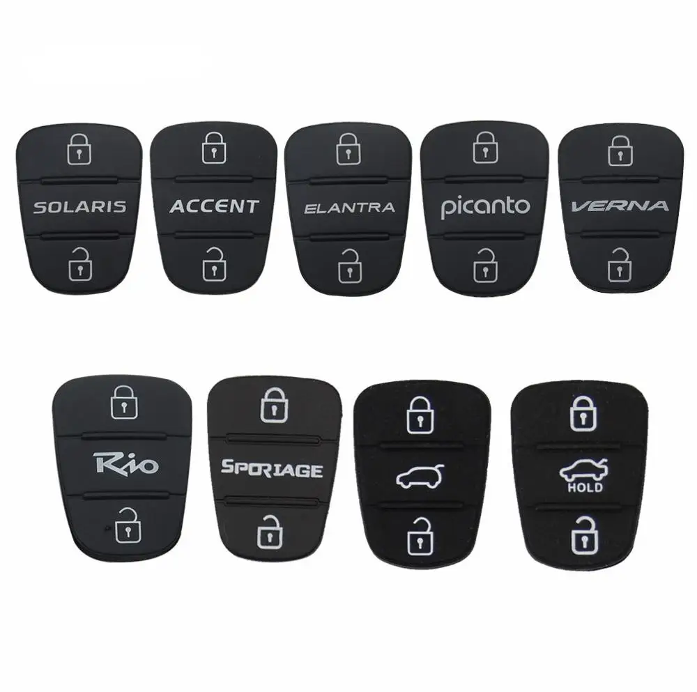 3 кнопки резиновый кнопочный коврик для Hyundai Avante l10 l20 l30 IX35 Kia K2 K5 Sorento Rio Ceed|Ключ от