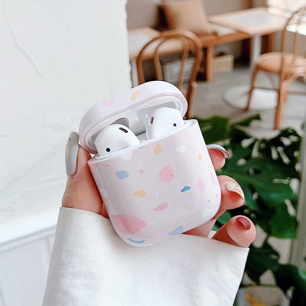 イヤホンケース AirPods 2 1 プロ 2 ハード PC ドットフラワー