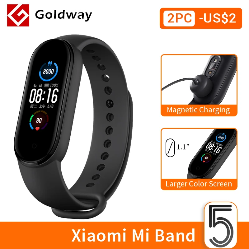 Xiaomi Mi Band 5 Smart Bracelet 4 Color AMOLED Screen Miband 5