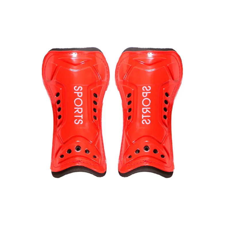 red for child 1 Pair Soccer Shin Guards Pads For Adult Kids Football Shin Pads Leg Sleeves Soccer Shin Pads Adult Knee Support NEW - Цвет: red for child