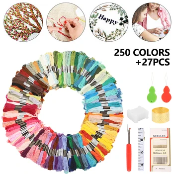 

Multicolor Embroidery Threads Floss Skein Kit DIY Sewing Tool Cross Stitch Cotton Threads Cotton Sewing Skeins Craft Hogard