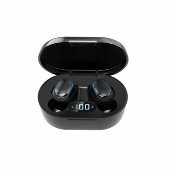 

TWS Wireless Earphones Bluetooth Noise Cancelling LED digital Display Screen In-ear Headset Stereo Earbuds Black