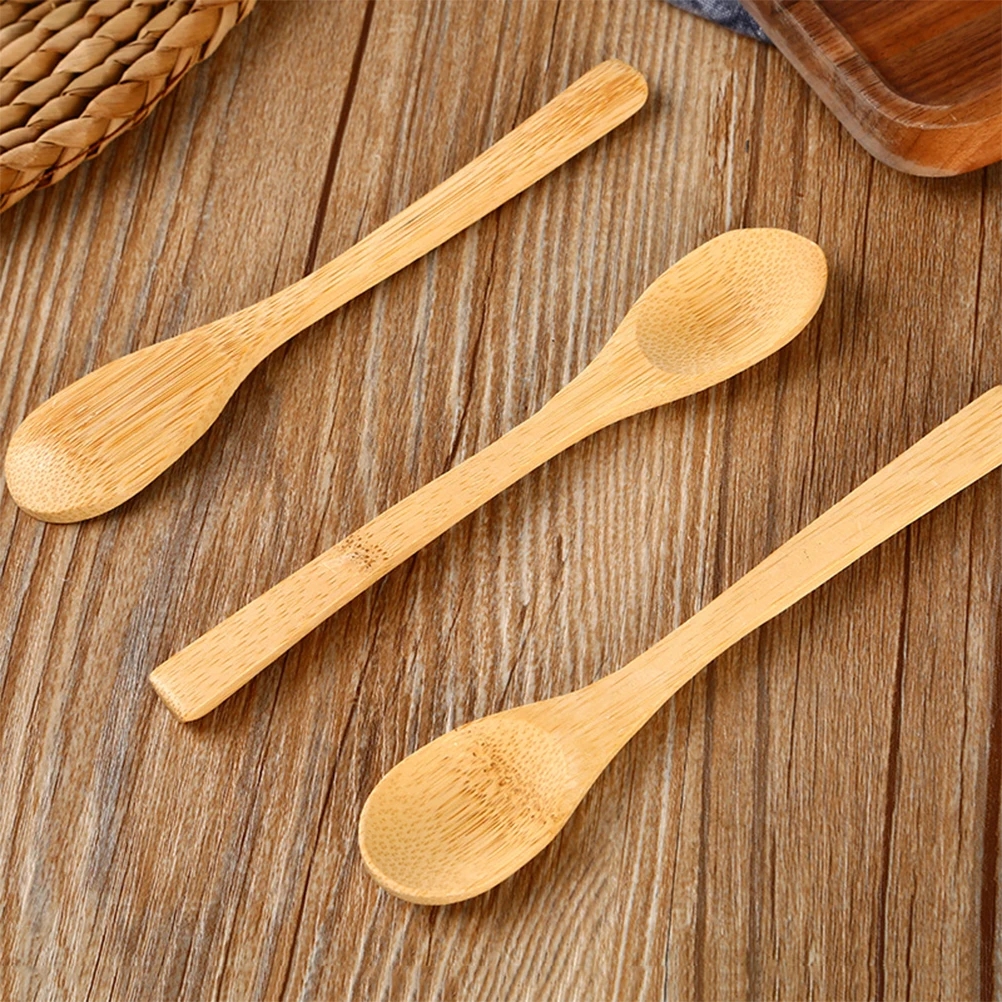 Деревянные ложки бамбуковая кухонная утварь инструмент для супа чайная ложка