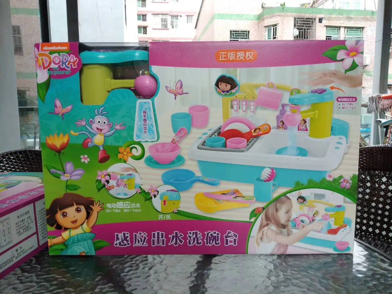Подлинный авторизованный Dora Play House электрическая посудомоечная машина для очистки фруктов и овощей Детская обучающая игрушка
