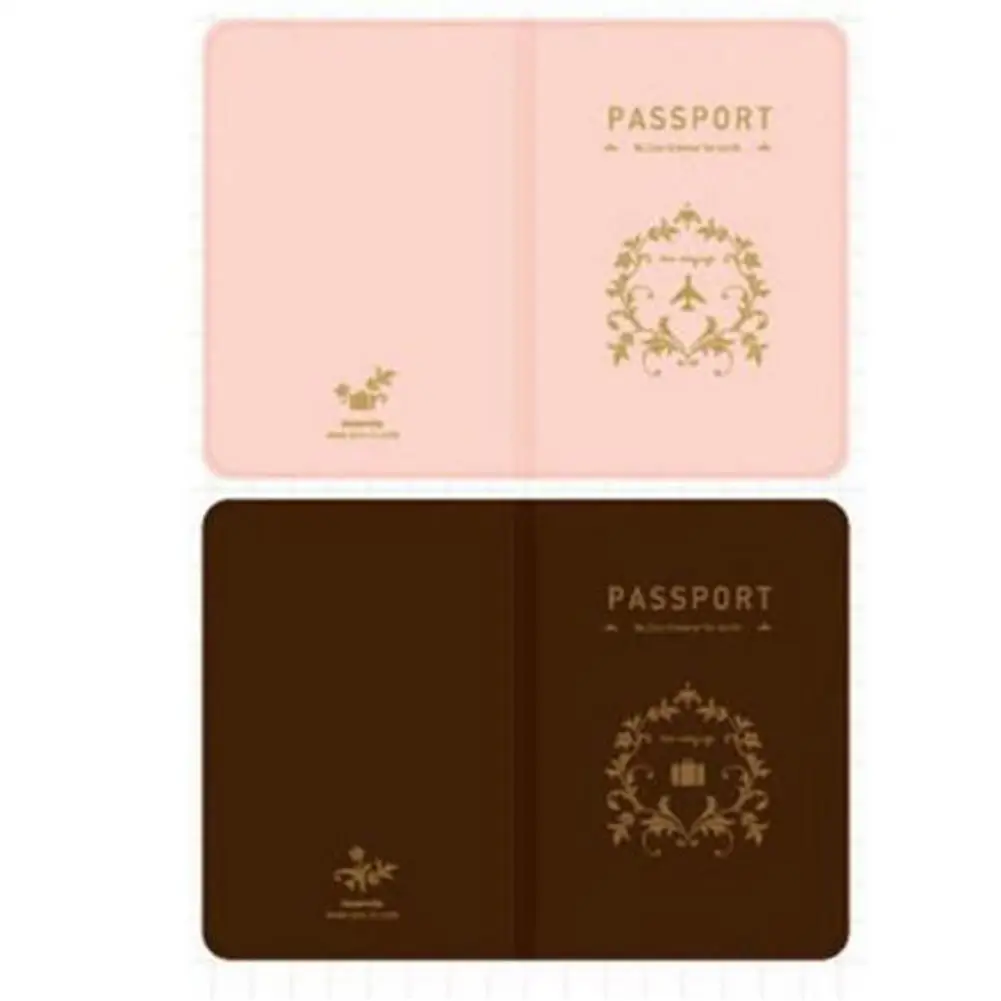 

DishyKooker Simple Style PU Leather Passport Cover Certificate Card Passport Bag