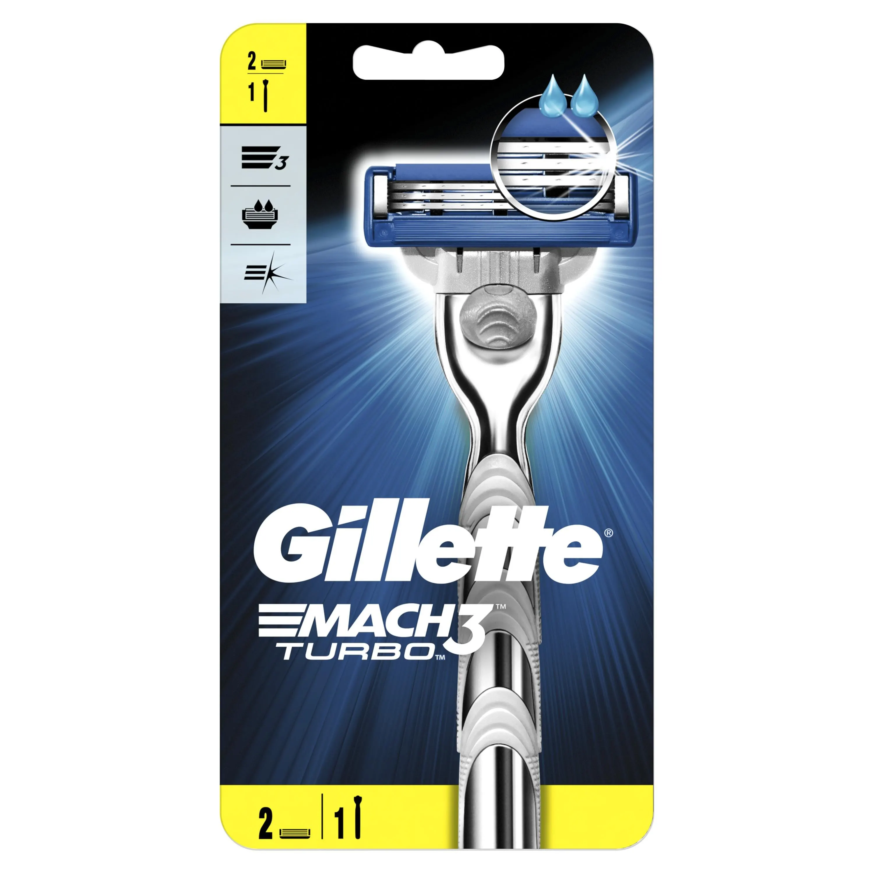 Men's razor Gillette Mach3 Turbo with 2 replaceable cassettes mach 3 for men men's Grooming shaver machine gilette gillete | Красота
