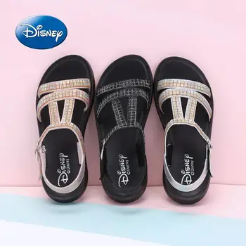 

Original Disney Summer Sandals For Girls Princess Rhinestone Soft Bottom Shoes Beach Shoes For Children And Students M3022076