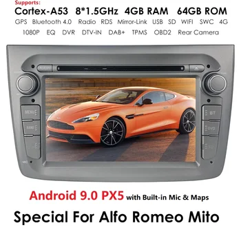 

IPS DSP 4G 64G Android 9.0 Car DVD GPS For Alfa Romeo Spider Alfa Romeo 159 Brera 159 Sportwagon RADIO stereo auto navigation pc