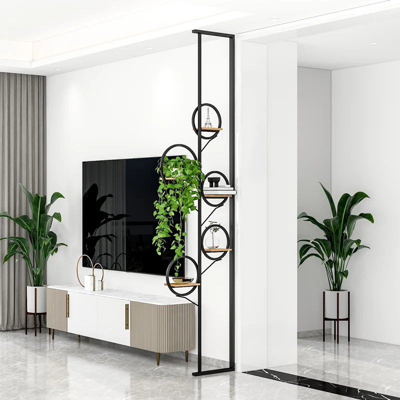 『Cheap!!!』- GY Simple Entry Door Screen Creative Decorative Storage
Entrance Entrance Shelf Iron Five-Ring Partition Screens Partition