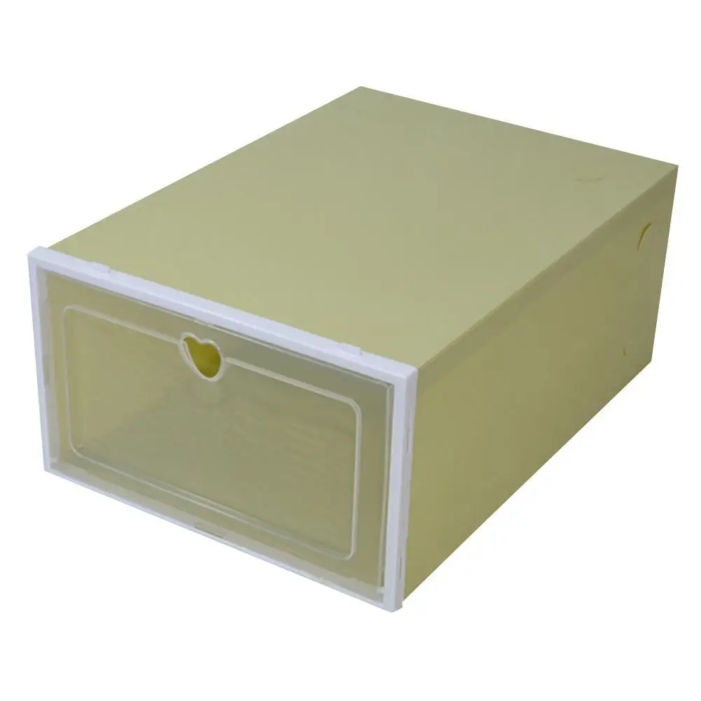 1 шт. Универсальный плотный прозрачный ящик Тип Коробка для хранения Shoebox для мужчин и женщин - Цвет: Avocado green