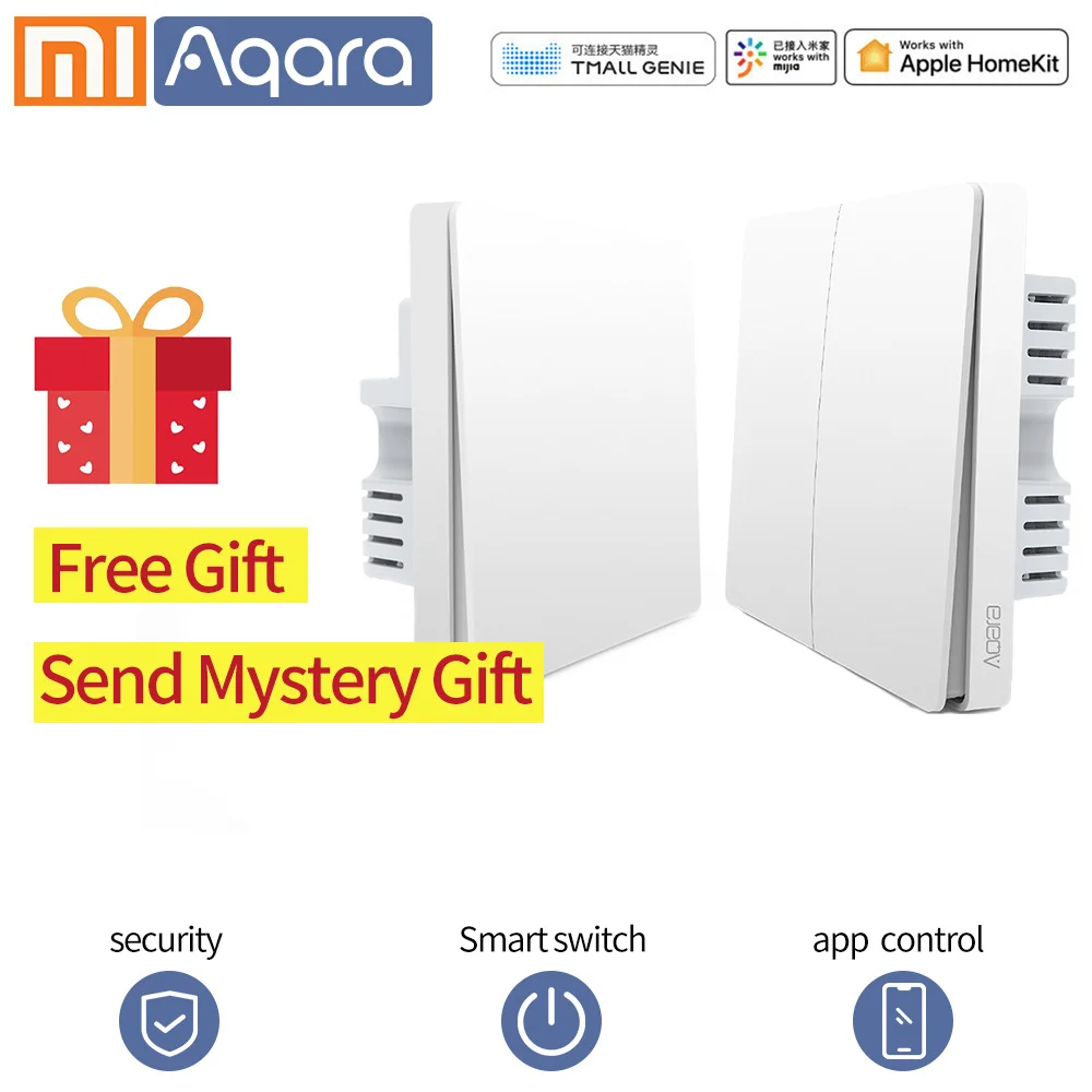  Aqara Smart Wall Light Switch WIFI Switch Zigbee APP Control Smart Switch Key natural wire live wir - 10000003728581