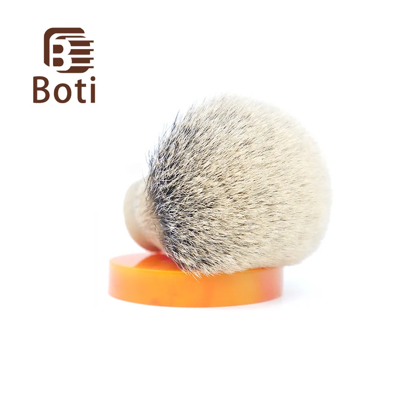 Boti Brush-SHD Silk HMW Silvertip Badger hair knot Super Higher density Silk HMW Silvertip  Bulb Shape shaving brush knot