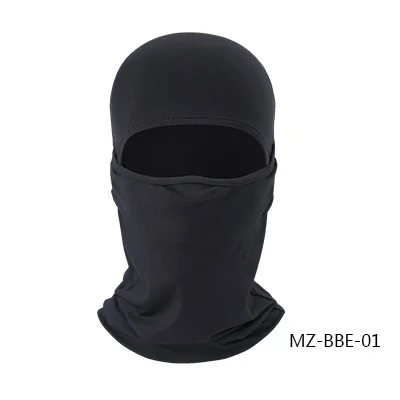 HEROBIKER Nuova Moto Viso Maschera Балаклава Viso Scudo Biker Ski Viso Maschera Moto Antivento Lycra Moto дышащая Maschera - Цвет: Black-MZ-BBE-01