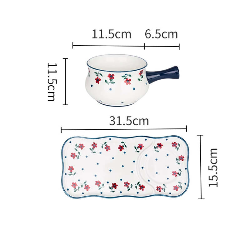 M03 Modern Letter ceramic dishes one person food set dishes home bread breakfast plate tray with handles handle oatmeal bowl - Цвет: M03