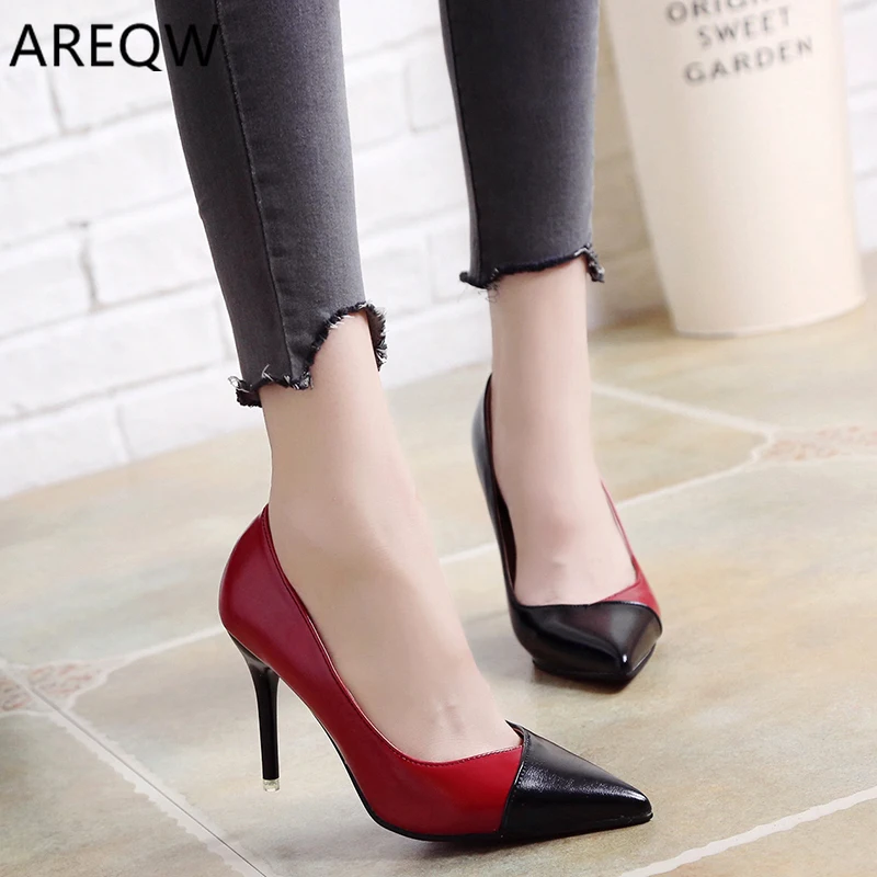 

Women High Heels Shoes Brand Pointed Toe Woman Pumps Office Ladies Working Shoes Dress Spring Summber Plus Size Female Pumps