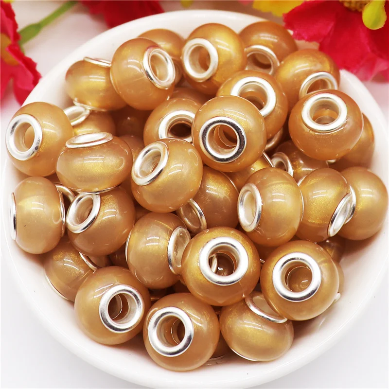 

10Pcs Gold Color European Large Hole Craft Beads Rondelle Spacer Charms Women Hair Beads DIY Necklace Bracelet Jewelry Making