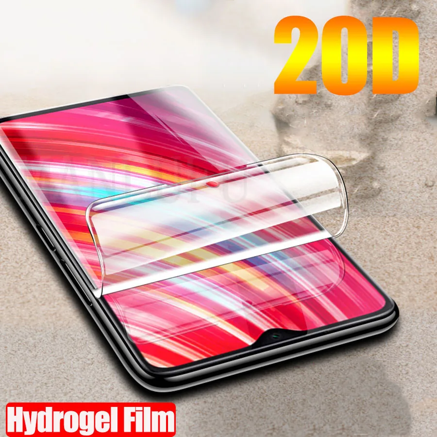 

20D Front Back Silicone TPU Screen Protector Full Cover For Xiaomi Redmi Note 8 Pro 7 Clear Hydrogel Sticker Film Mi A3 9T CC9