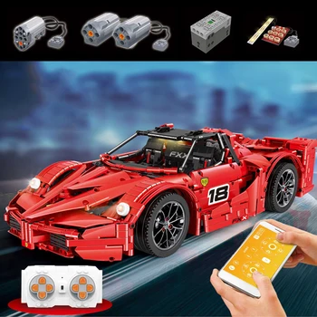 

Technic RC APP Super Racing Car Racer Fit F1 Sports Electric Car Building Blocks Bricks Sets Model Toy For Children Gift
