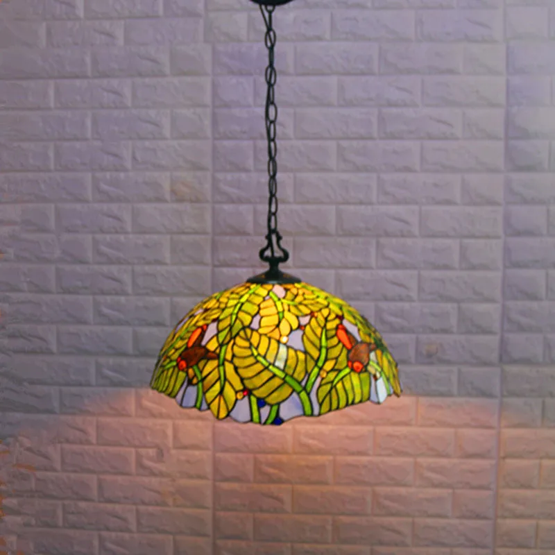 

European Porch Balcony Creative Retro Tiffany Stained Glass Living Room Bedroom Bedside Hotel Restaurant Chandelier industrial