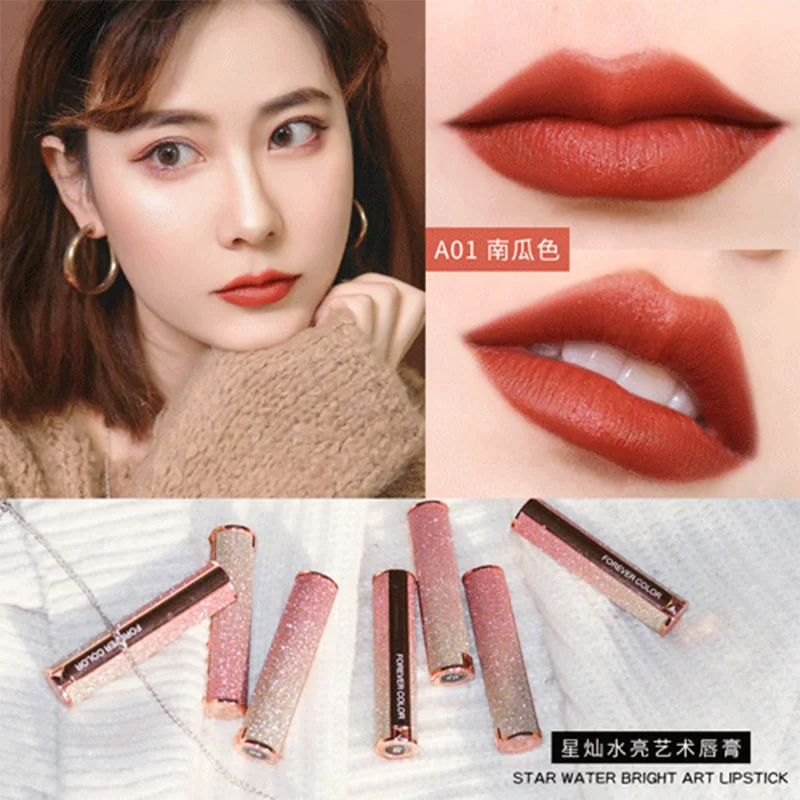 Матовая губная помада Angel's lipstick, резная, Русалочка, женская, водонепроницаемая, бархатная губная помада, 10 цветов, сексуальная, красивая, косметическая, для макияжа