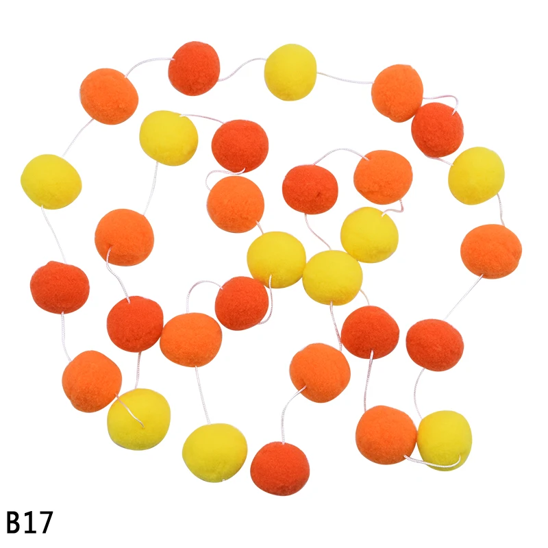 30 шт./компл. Ins Nordic Стиль шарик из шерстяного войлока подвеска деко Радуга Мягкий помпон гирлянда "сделай сам" для детей Спальня стены кисточкой подвесной орнамент - Цвет: B17