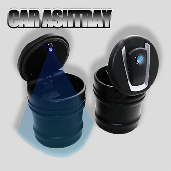 

Universal Car Ashtray With Led Lights With Cover Creative Personality Covered Car Inside The Car multi-function Car Supplies