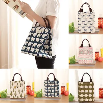 

Portable Insulated Lunch Bag Women Fresh Coler Snack Picnic Thermal Food Tote Carry Case Storage Bags