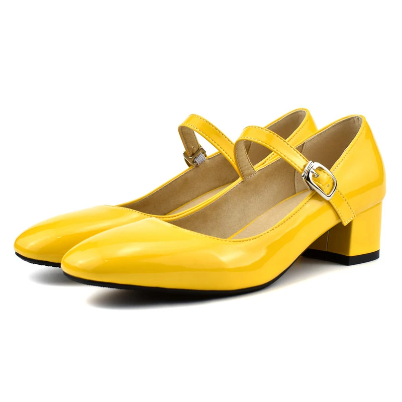 mary jane shoes yellow