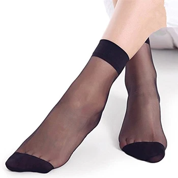 

Sexy Fishnet Women Lace Ruffle Soft Comfy Sheer Silk Elastic Mesh Knit Frill Trim Transparent Ankle Funny Socks 1Pair=2Pcs