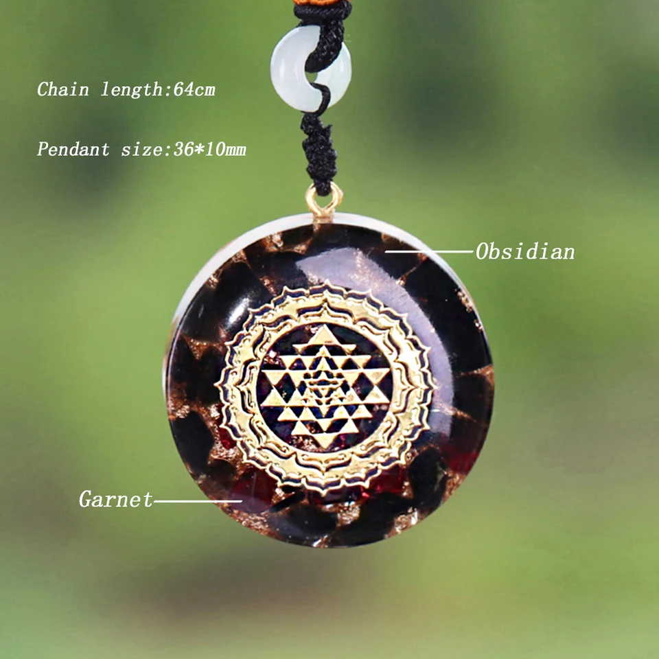Collana Con Corda Pendente Chakra Reiki Con Pietra Preziosa - Foto 4