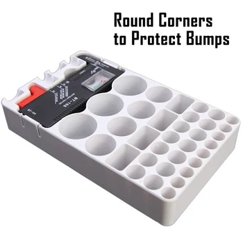 

Battery Capacity Test Storage Box For Battery Organizer Storage Removable Tester