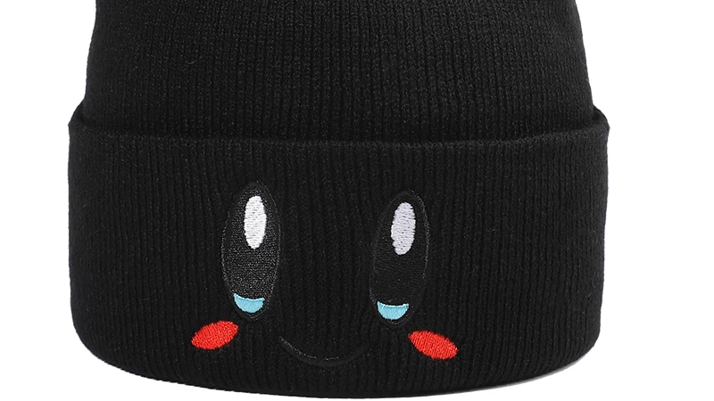 best beanies Anime Cartoon Cute beanie Hat Cosplay Warm Knitted Hat Eye Embroidery Elasticity Beanie Winter Girl Women Skull Cap 2021 grey skully hat