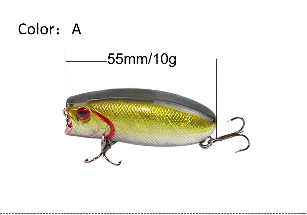 AI-SHOUYU новые Поппер рыболовные приманки 55 мм/10 г плавающий Поппер приманка бас воблер PESCA Crankbait рыболовные снасти