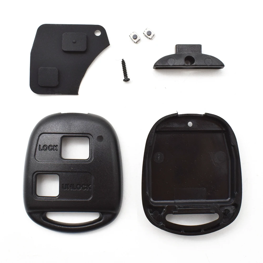 Car Remote Key Shell Pad Switches Case For Toyota RAV4 Prado Corolla Land Cruiser Previa Celica 2 Rubber Button Repair Kit