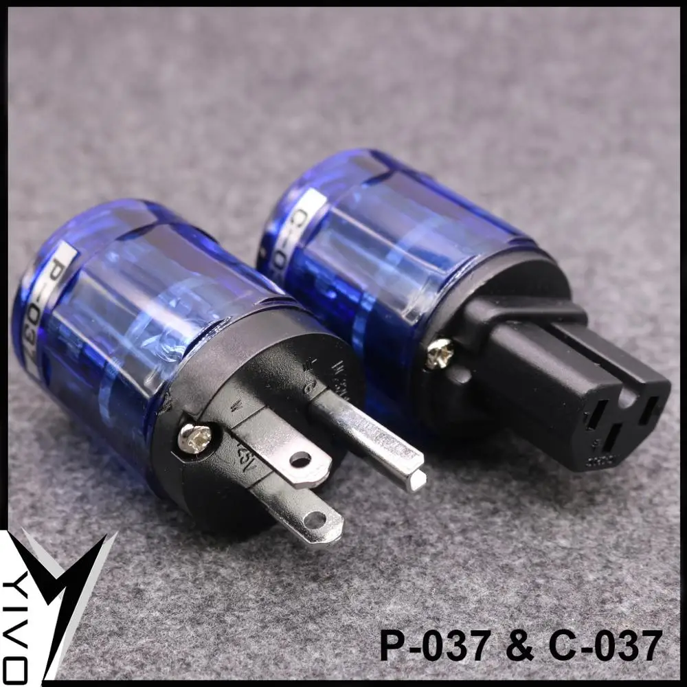 XSSH C-037 вилка IEC родиевое покрытие OEM Hifi аудио латунь чистая медь США P-037 Schuko Разъем питания евро разъем питания