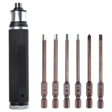 6 в 1 ремонтные Отвертки Набор инструментов 1,5 мм 2,0 мм 2,5 мм 3,0 мм все-в-одном шестигранный драйвер ручной набор для RC FPV гоночный Дрон