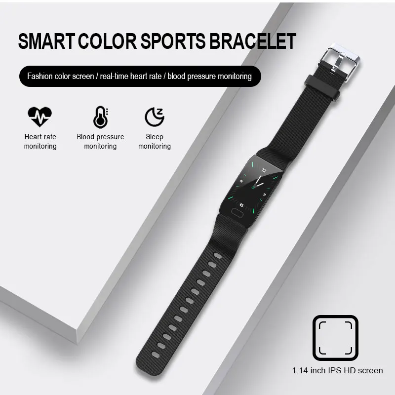 

Waterproof Blood Pressure Heart Rate Smart Band Smart Watch Wristband Bracelet For Andriod IO Passometer Fitness Sleep Tracker
